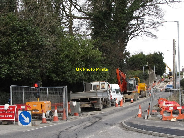 Photo 6"x4" Road works at the junction of Newtown Road and Kilbroney Road Rostrevor c2013