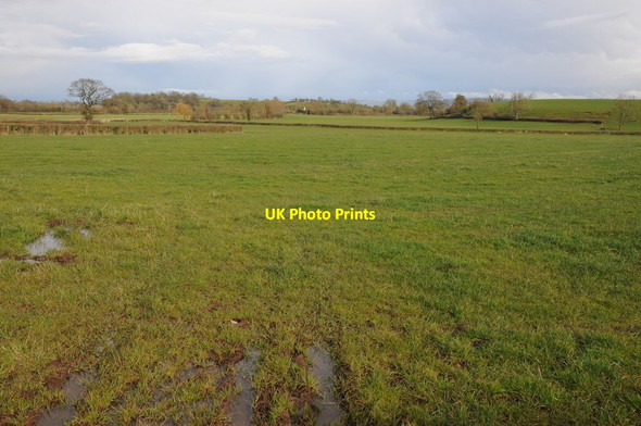 Photo 6"x4" Farmland viewed from Ley Road Oakle Street c2013