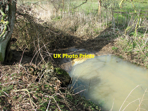 Photo 6"x4" Blocked ditch beside the path to Seething Seething c2013
