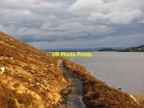 Photo 6"x4" Road beside Loch Turret Choinneachain Hill c2013