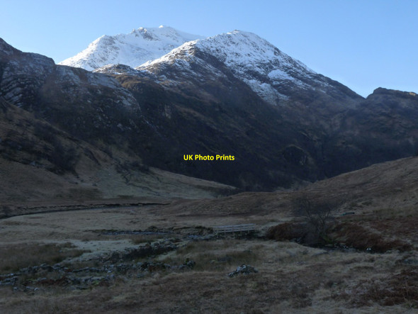 Photo 6"x4" Steall ruins under the Mamores Steall c2011