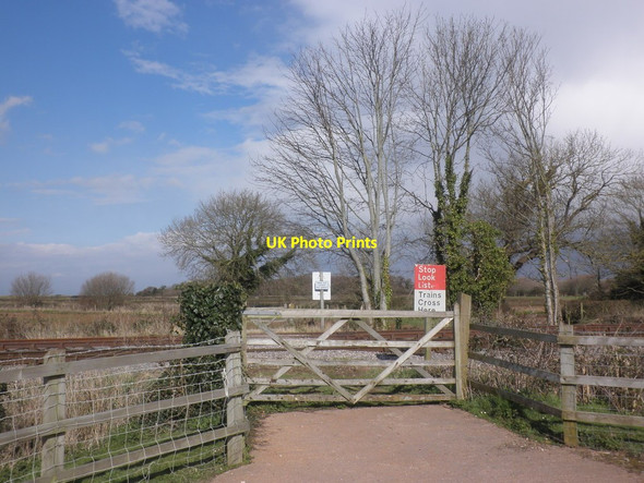 Photo 6"x4" Farm crossing on the West Somerset Railway Marsh Street c2013