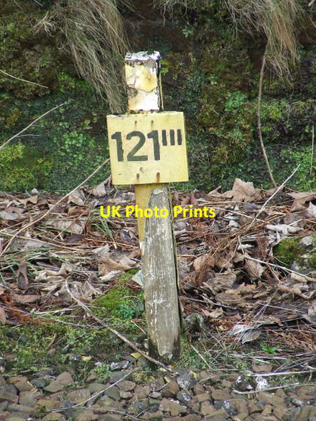 Photo 6"x4" Milepost near Bogston railway station Port Glasgow c2013