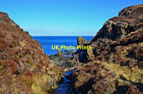Photo 6"x4" Burn on Greshornish Point Kildonan\/NG3554 c2013