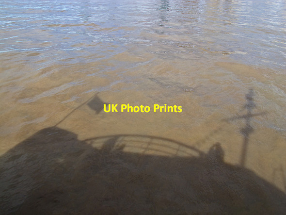 Photo 6"x4" Shadow cross the Mersey Seacombe c2013