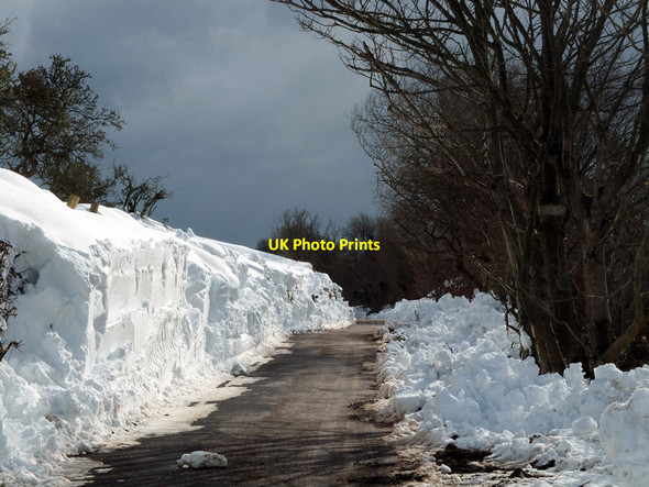 Photo 6"x4" Snowdrifts near Mochrum Loch Lochside Cottage c2013