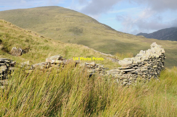Photo 6"x4" Stone wall on Y Braich Capel Curig c2012