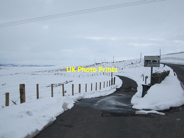 Photo 6"x4" Langton Lees farm sign Gavinton c2013