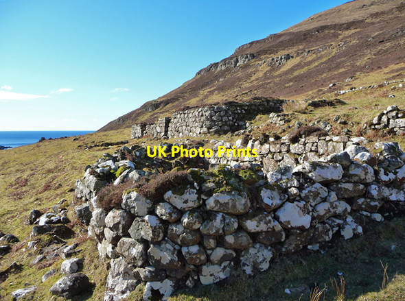 Photo 6"x4" Ruins in Lorgill Ramasaig c2013