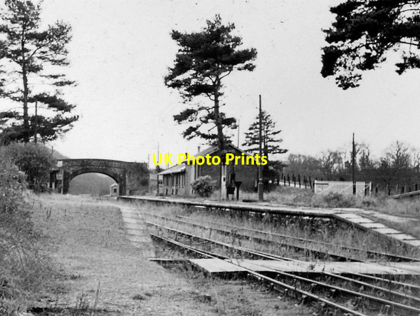Photo 6"x4" Christow station (looking South) Bridfordmills c1962
