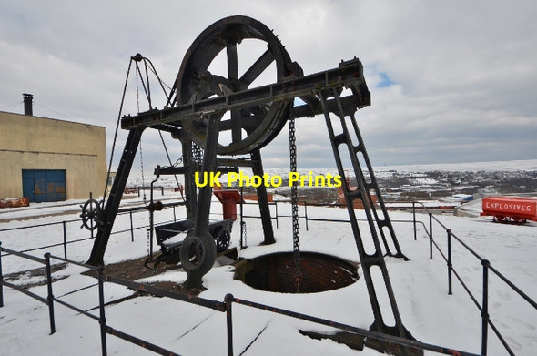 Photo 6"x4" Water balance headframe Blaenavon c2013