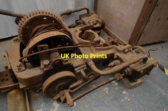 Photo 6"x4" Llywernog Silver Lead Mine - Air Winch Llywernog c2013