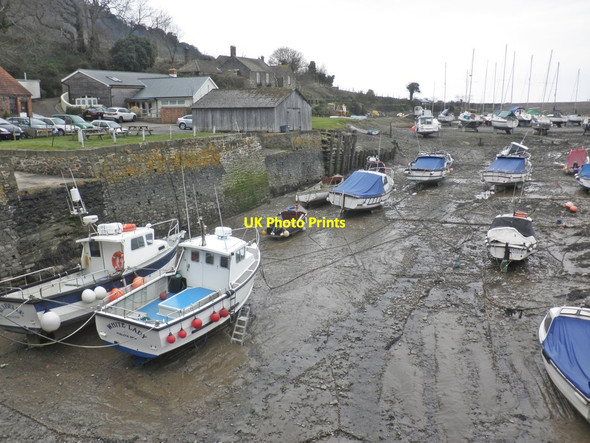Photo 6"x4" Inner harbour, Porlock Weir Porlock Weir c2013