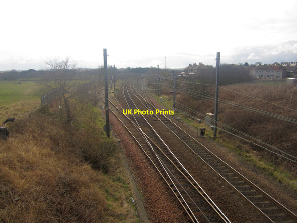 Photo 6"x4" Looking south along the East Coast Mainline, Newfields Berwick-upon-Tweed c2013
