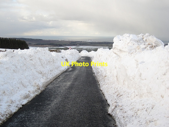 Photo 6"x4" Snow drifts, Ecclaw Hill Cockburnspath c2013