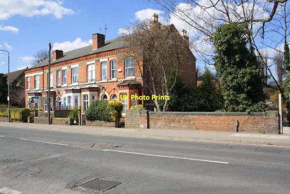 Photo 6"x4" Bridge parapet and houses on High Road Beeston\/SK5236 c2013