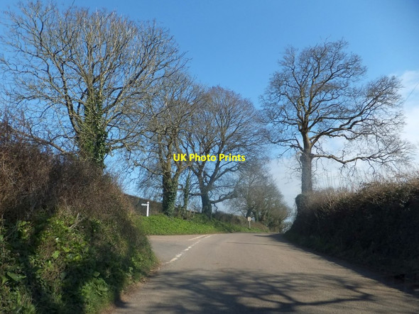 Photo 6"x4" Road junction on Waddeton Road Waddeton c2013