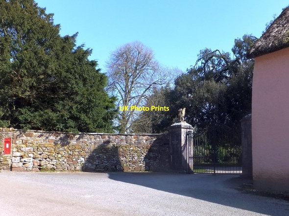 Photo 6"x4" Garden wall of Waddeton Court Waddeton c2013