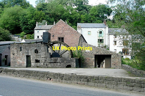 Photo 6"x4" Water wheel above the mill pond Cromford c2012
