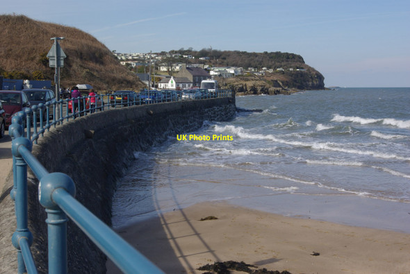 Photo 6"x4" Sea wall at Benllech Benllech c2013