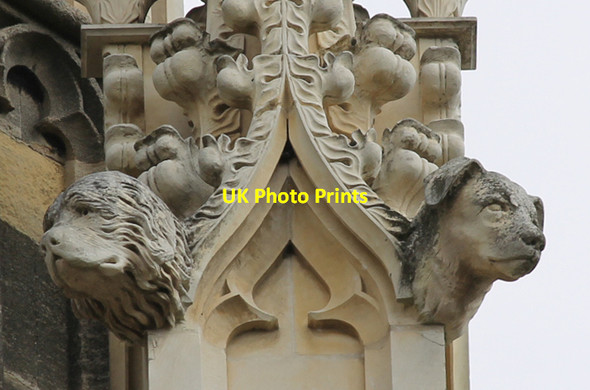 Photo 6"x4" Carved Dogs, Canterbury Cathedral Canterbury\/TR1457 c2013
