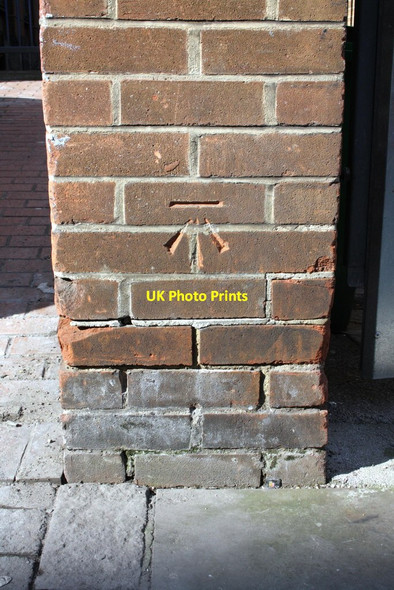 Photo 6"x4" Benchmark on wall pier on Castle Gate Nottingham\/SK5641 c2013