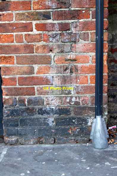 Photo 6"x4" Benchmark on gatepost at entrance to YMCA Community Centre Nottingham\/SK5641 c2013