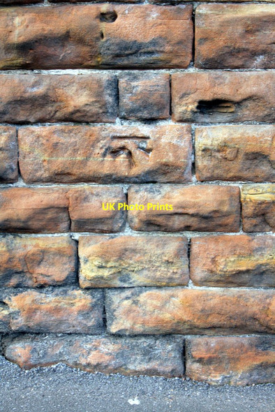 Photo 6"x4" Benchmark on the wall on the north side of Peel Street Nottingham\/SK5641 c2013