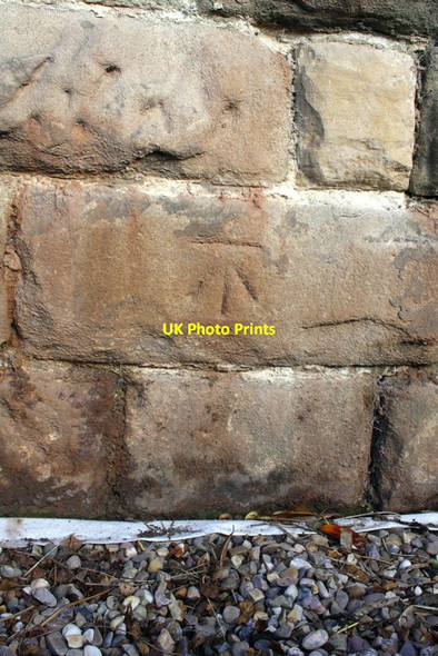 Photo 6"x4" Benchmark on wall of 'Riseholme', The Crescent Nottingham\/SK5641 c2013