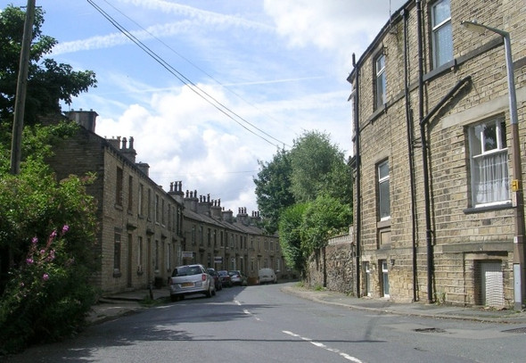 Photo 6"x4" Britannia Road - Scar Lane, Milnsbridge Crosland Moor c2008