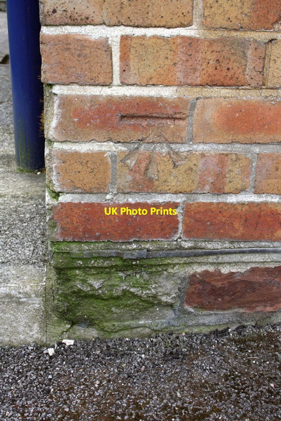 Photo 6"x4" Benchmark on 'The Hollies', Blackberry Hill Bristol c2013
