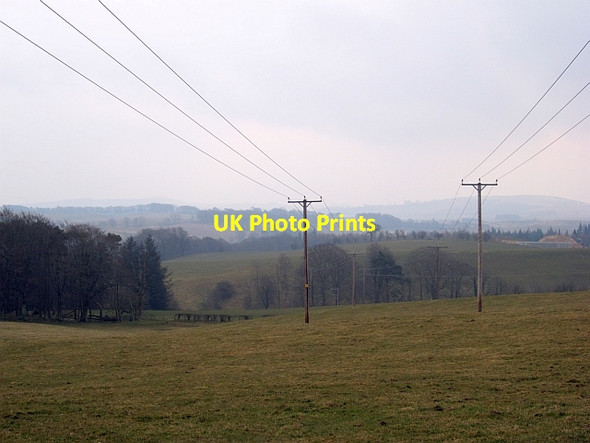 Photo 6"x4" Power lines near Newhouse Lanark c2013