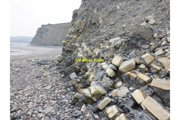 Photo 6"x4" Eroding cliffs, St Audries Bay Amitabha Buddhist Centre c2013