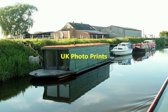 Photo 6"x4" Eco-friendly boat moored by Low Corner Farm Iron Bridge\/TL4898 c2006