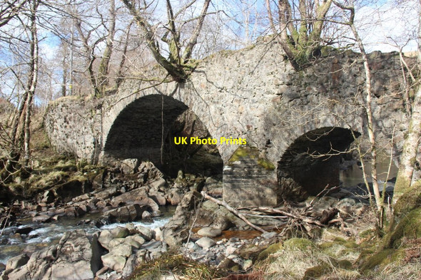 Photo 6"x4" Inverlochy, old military road bridge Glenview c2013