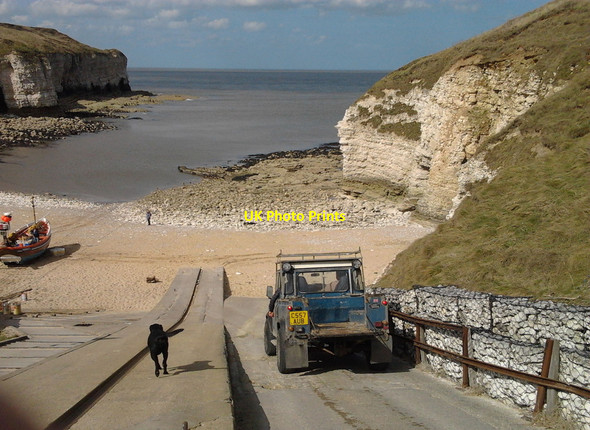 Photo 6"x4" Steep track down to Flamborough North Landing North Landing c2013