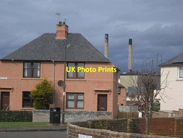 Photo 6"x4" Cockenzie power station seen from South Crescent Prestonpans c2013