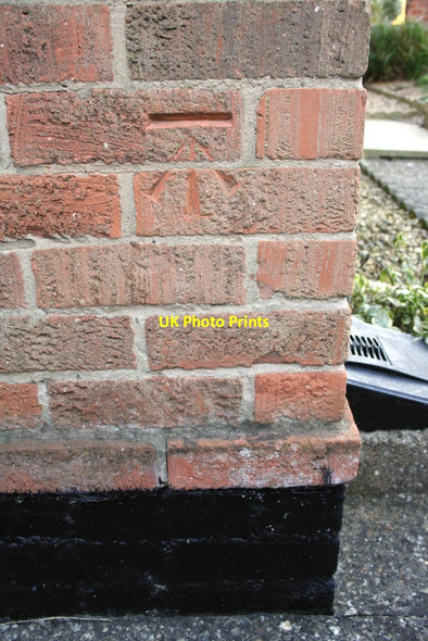 Photo 6"x4" Benchmark on #1 Staveley Road Melton Mowbray c2013