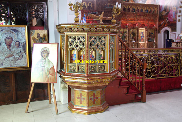 Photo 6"x4" St John the Baptist, Wightman Road - Pulpit Hornsey c2013