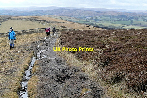 Photo 6"x4" Path towards Hamel Down Higher Dunstone c2013