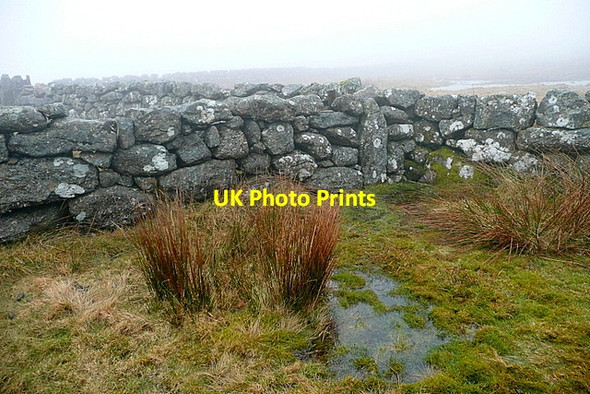 Photo 6"x4" Wall near Hemsworthy Gate Bonehill\/SX7277 c2013