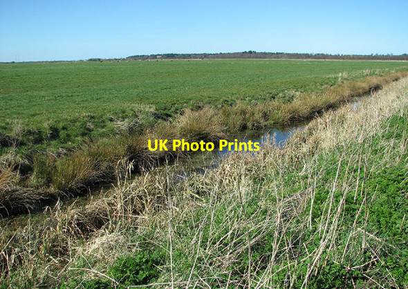 Photo 6"x4" View across Marsh pastures south of Somerleyton Haddiscoe c2013