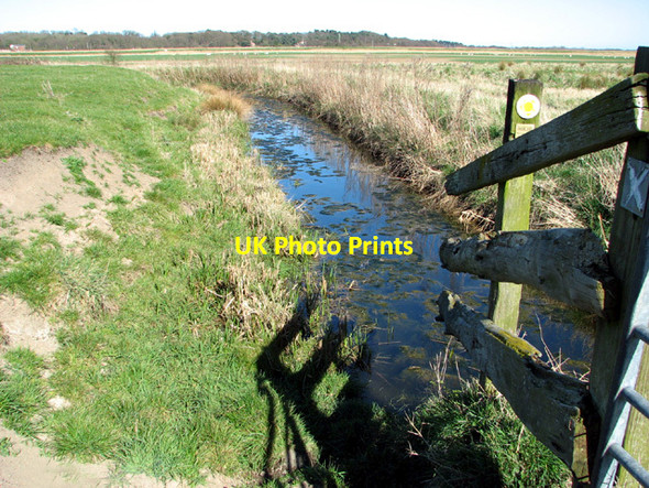 Photo 6"x4" Drainage ditch in the marshes south of Somerleyton Herringfleet c2013