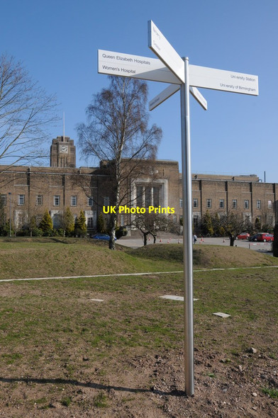Photo 6"x4" Fingerpost at Birmingham University Bournbrook c2013