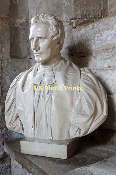 Photo 6"x4" St John the Baptist church, Kinlet - bust of William Otter Kinlet c2013