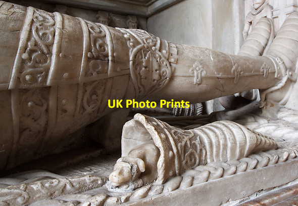 Photo 6"x4" St Mary's church, Acton Burnell - tomb of Sir Richard Lee & wife (detail 3) Acton Burnell c2013
