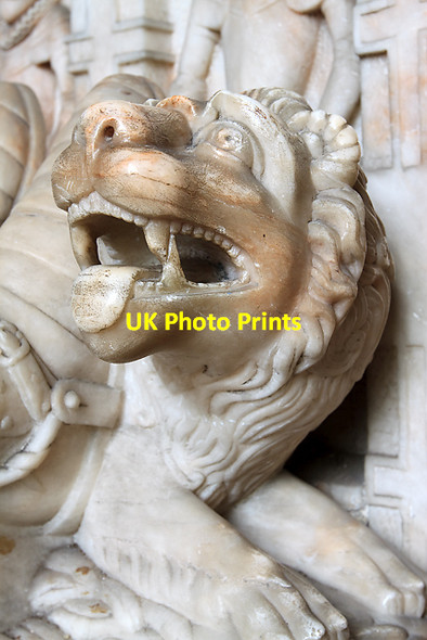 Photo 6"x4" St Mary's church, Acton Burnell - tomb of Sir Richard Lee & wife (detail 4) Acton Burnell c2013