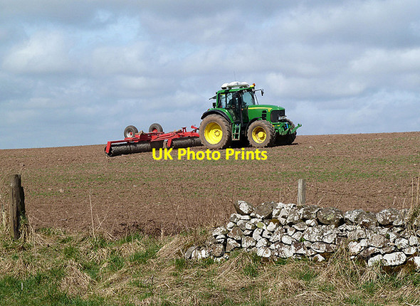 Photo 6"x4" Tilling a field at Smailholm East Third\/NT6436 c2013