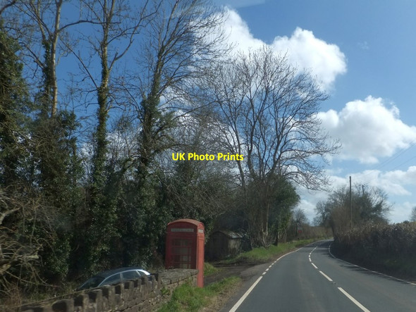 Photo 6"x4" Phonebox on A466 south of Buckholt Wood Buckholt c2013