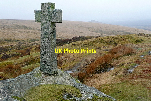 Photo 6"x4" Cross near Devonport Leat Eylesbarrow c2013